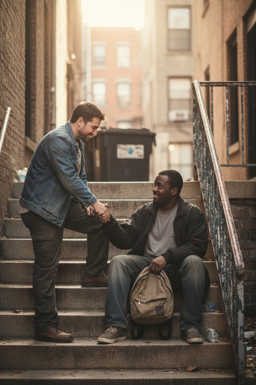 Friends helping friends