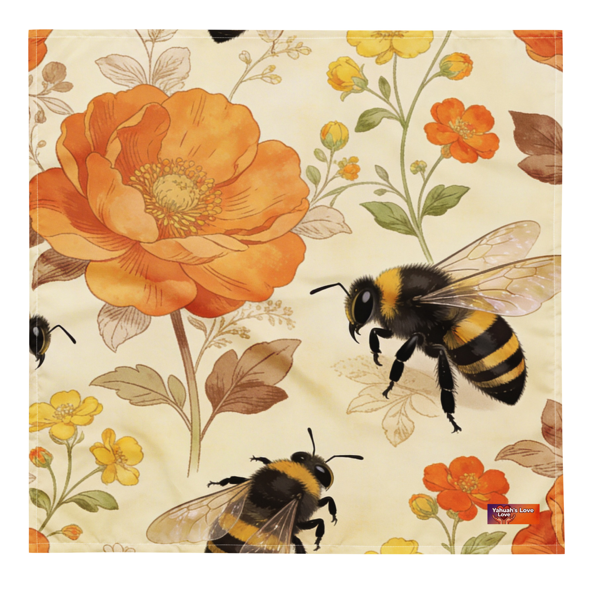 Spring Bees All-over print bandana - Image 4
