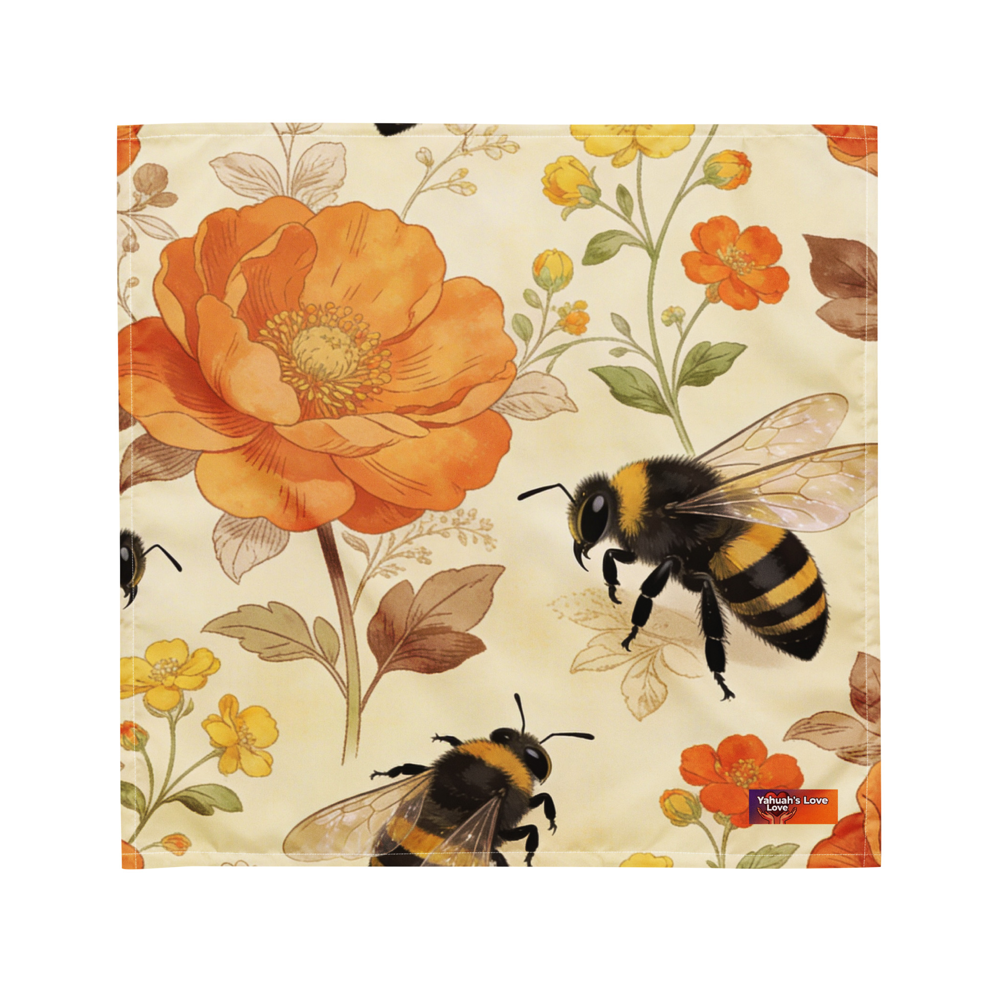 Spring Bees All-over print bandana - Image 6