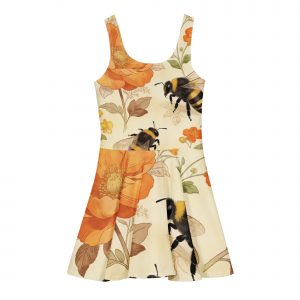 Spring Bees Cotton skater dress