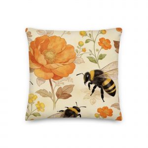 Spring Bees Premium Pillow