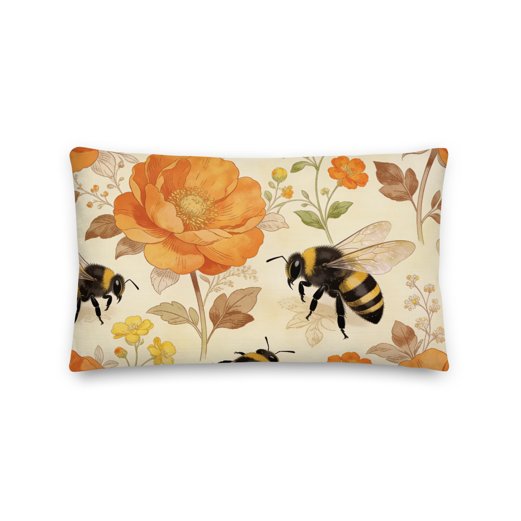 Spring Bees Premium Pillow - Image 4
