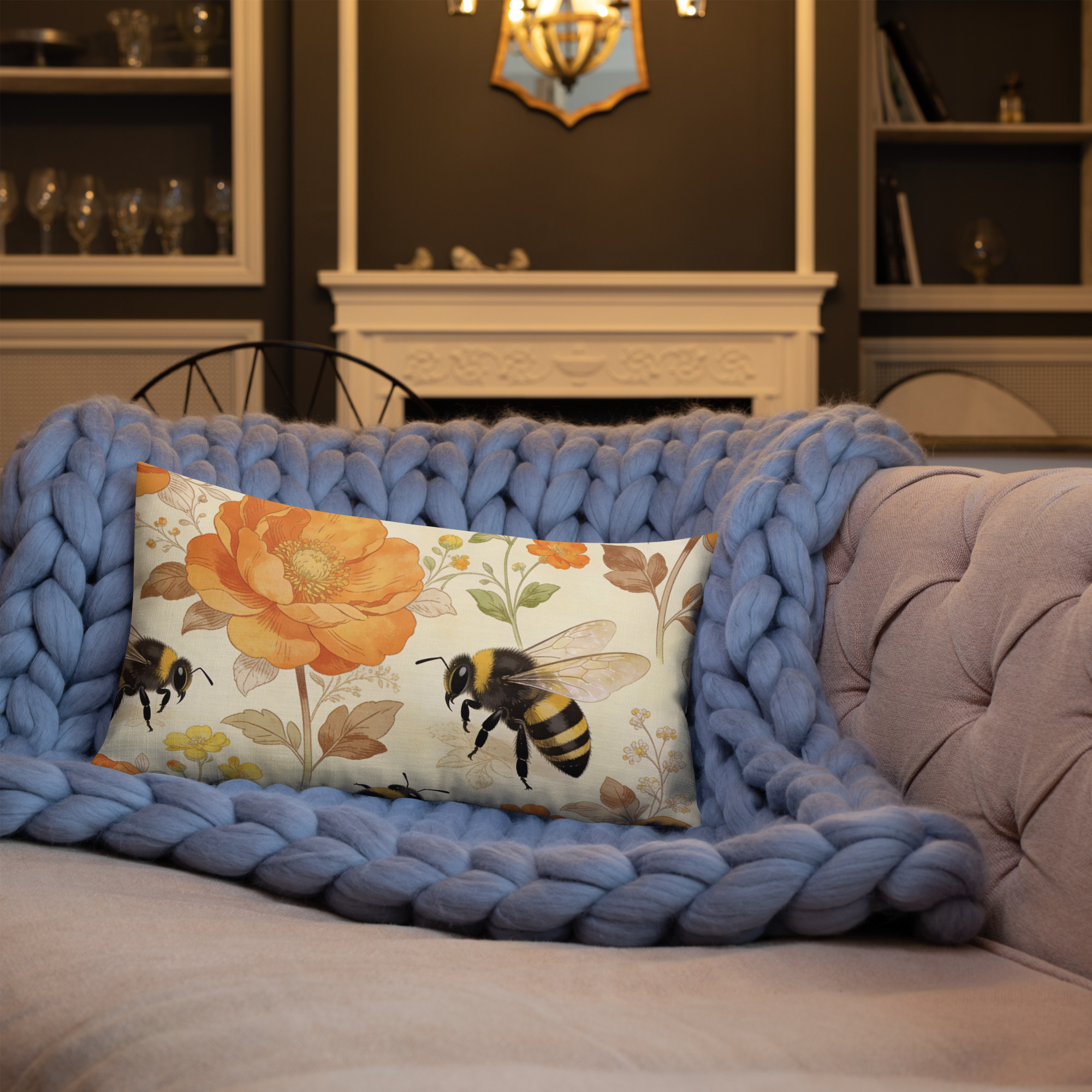Spring Bees Premium Pillow - Image 8