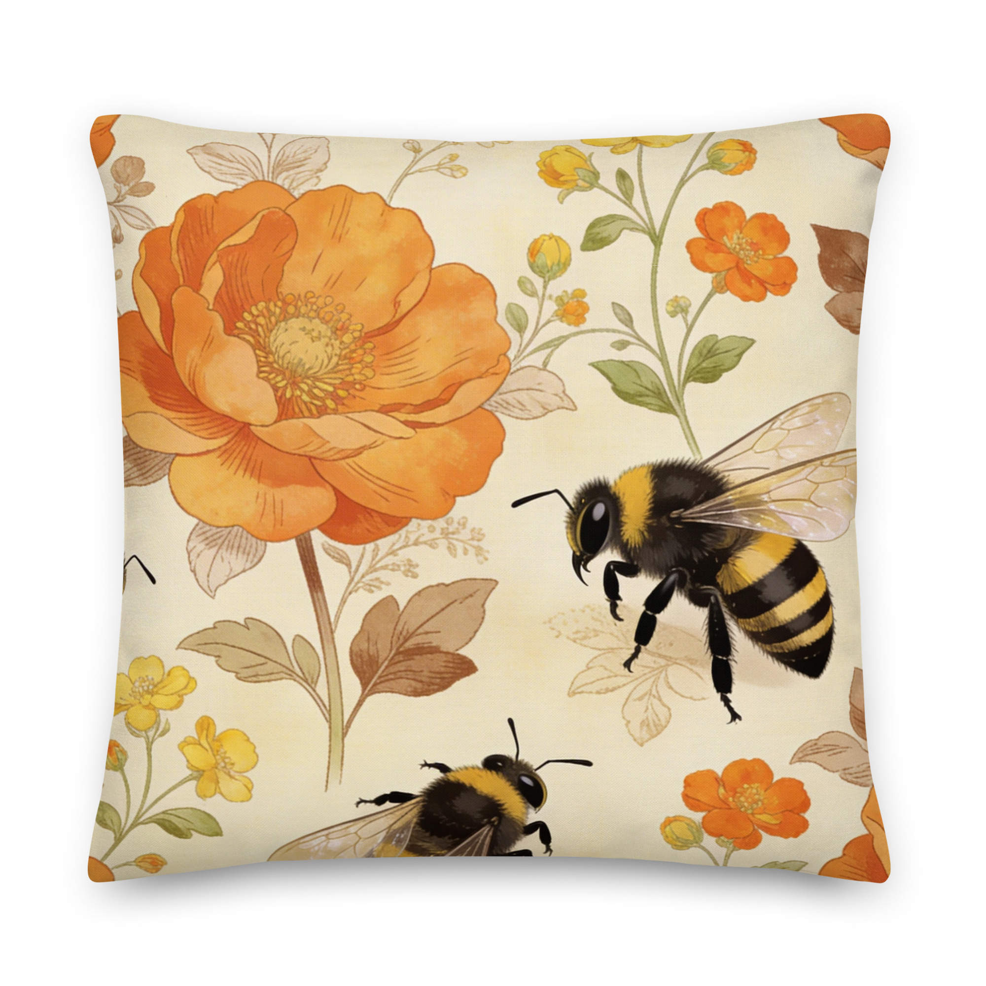 Spring Bees Premium Pillow - Image 6