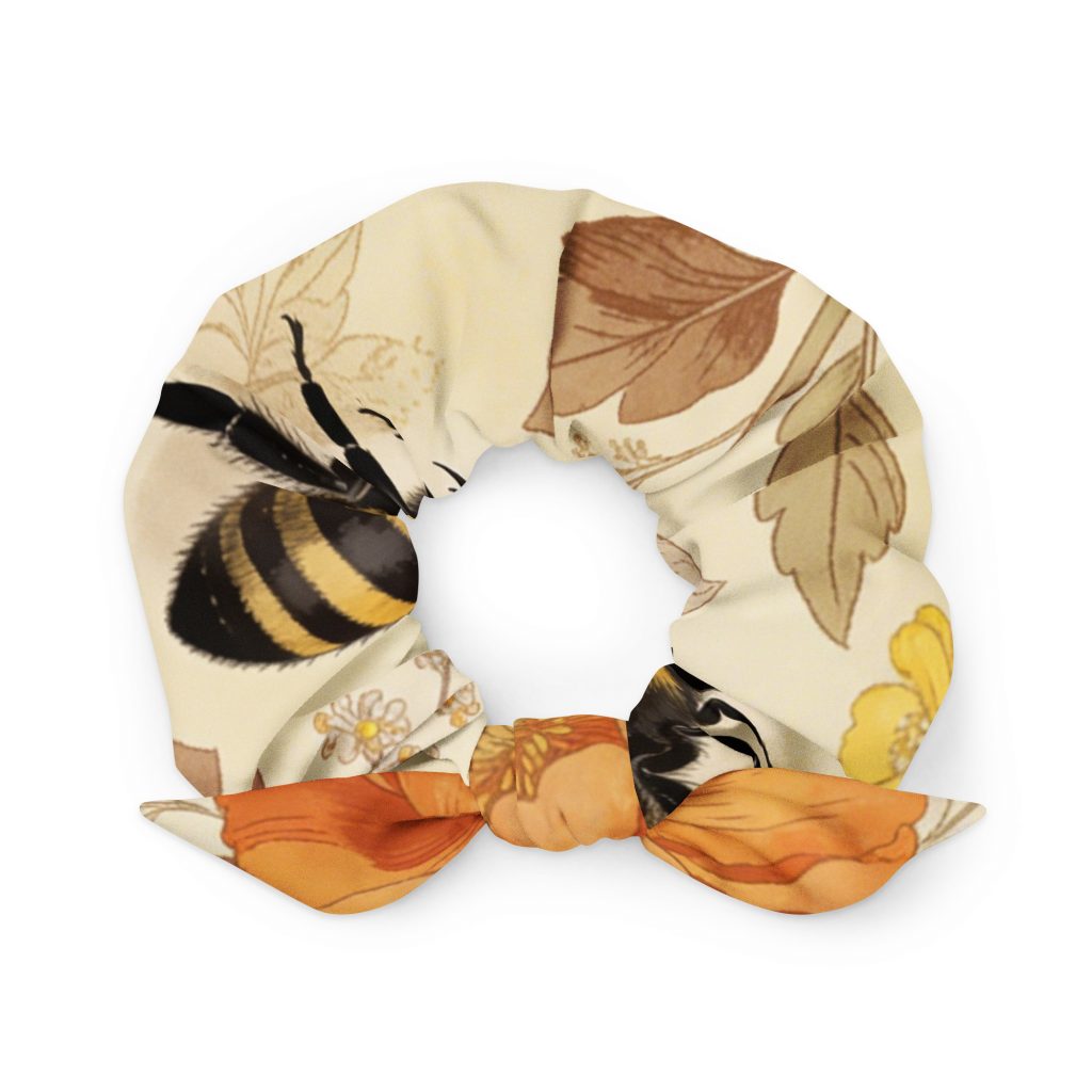 Spring Bees Recycled Scrunchie