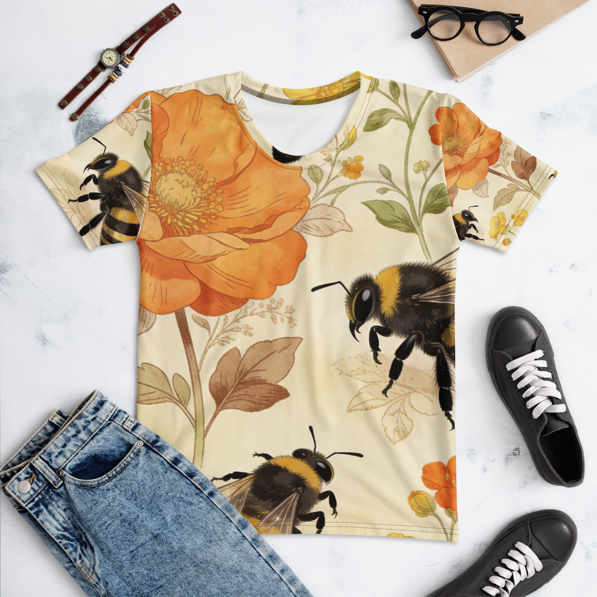 Spring Bees Women's T-shirt - Image 3