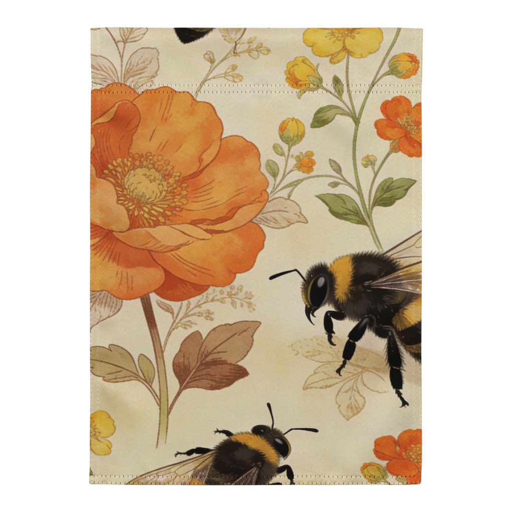 Spring Bees Garden flag