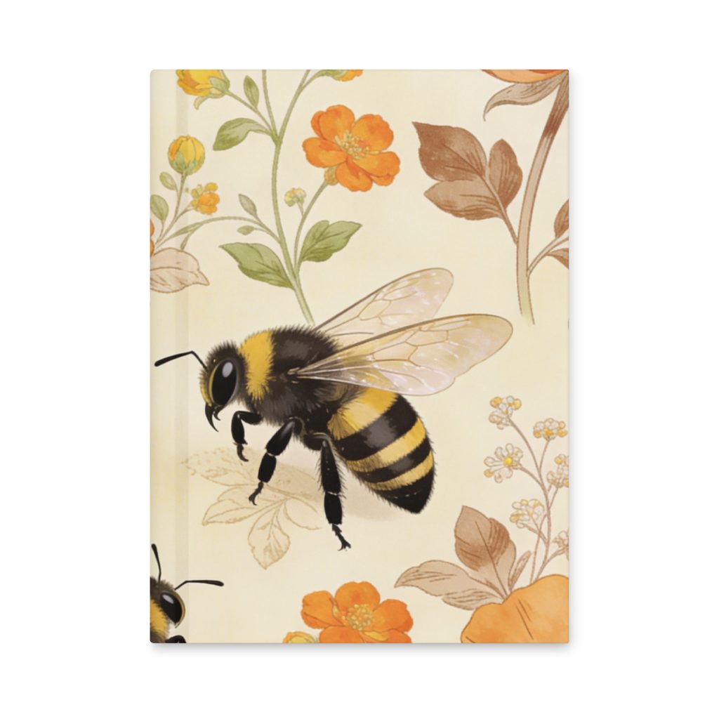 Spring Bees Hardcover journal matte