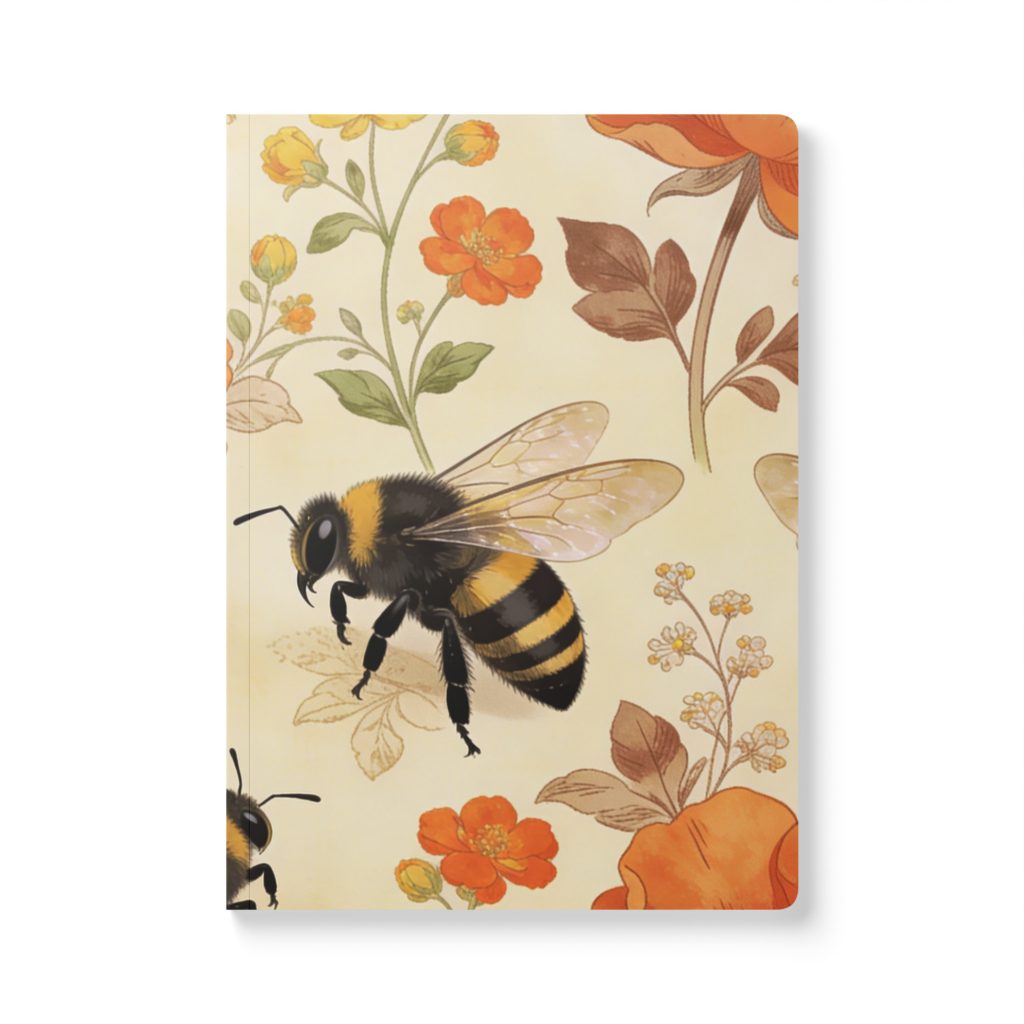 Spring Bees Softcover journal with surprise inside prints