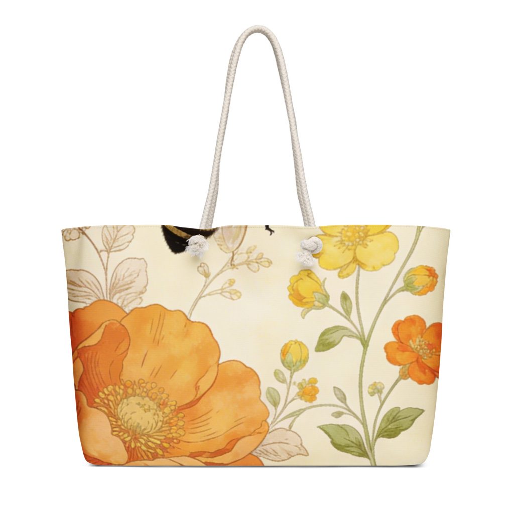 Spring Bees Oversized weekender bag